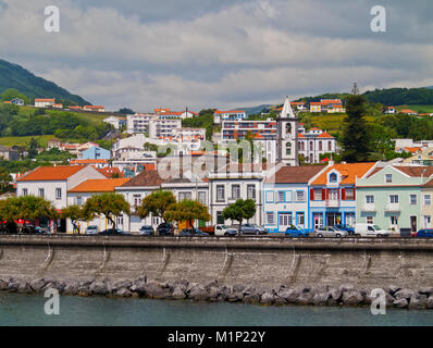 Ville de Horta, île de Faial, Açores, Portugal, Europe, Atlantique Banque D'Images