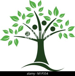 Le travail d'équipe d'arbre Vector Illustration Illustration de Vecteur