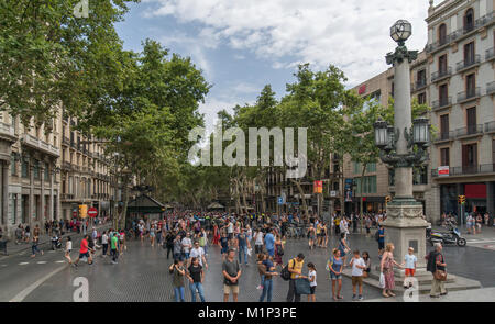 La Rambla, Barcelone, Catalogne, Espagne, Europe Banque D'Images