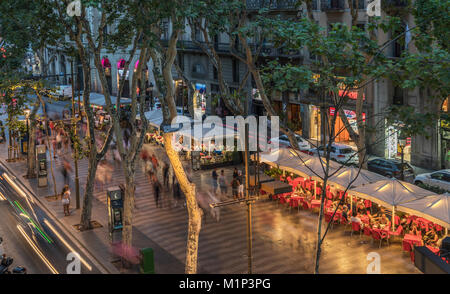 La Rambla, Barcelone, Catalogne, Espagne, Europe Banque D'Images