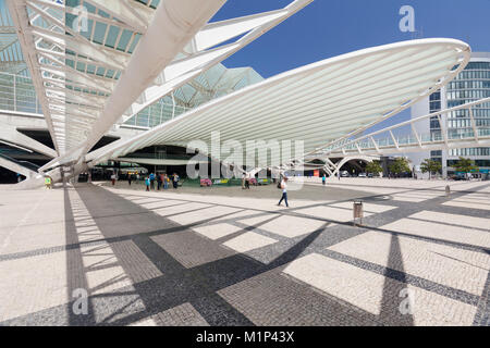 Oriente gare Santiago Calatrava, architecte, Lisbonne, Portugal, Europe Banque D'Images