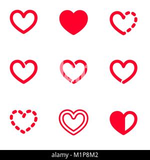 Ensemble de symboles graphiques ligne en gras Illustration de Vecteur