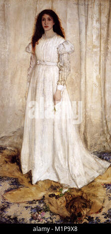 Symphonie en blanc, n°1, également connu sous le nom de la fille Blanche, par James Abbott McNeill Whistler (1862) Banque D'Images