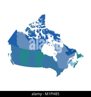 Politique du Canada carte vectorielle Illustration de Vecteur