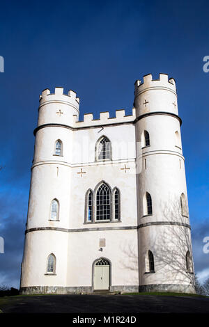 L'Haldon Belvedere a été construite en 1788,folie,collines,âge géorgien de Haldon Forest, Devon.,l'Haldon (Lawrence) Château Belvedere Banque D'Images