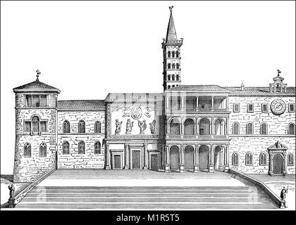 Ancienne Basilique Saint-Pierre, Vatican, Rome, Italie, 13e siècle Banque D'Images