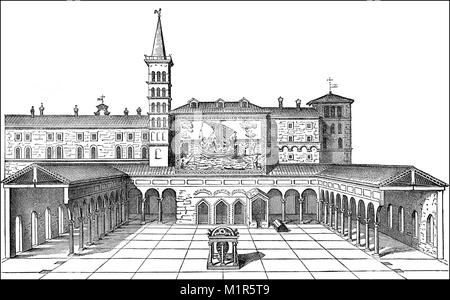 Ancienne Basilique Saint-Pierre, Vatican, Rome, Italie, 13e siècle Banque D'Images