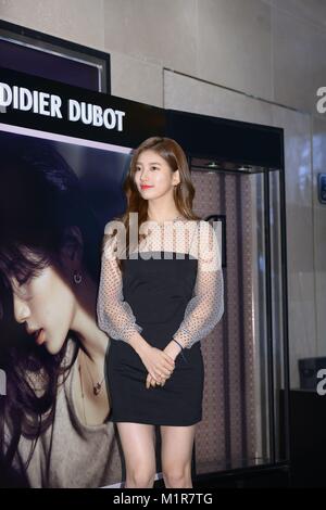 Séoul, Corée. Jan 31, 2018. Suzy assiste à une conférence sur la promotion de la marque à Séoul, Corée, le 31 janvier 2018.(La Chine et la Corée à l'homme) Credit : TopPhoto/Alamy Live News Banque D'Images