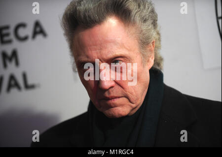 NEW YORK, NY : NEW YORK, NY : Christopher Walken assiste à la première de 'La famille Fang' à Borough of Manhattan Community College pendant le Festival du Film de TriBeCa 2016 le 16 avril 2016 à New York City People : Christopher Walken Banque D'Images