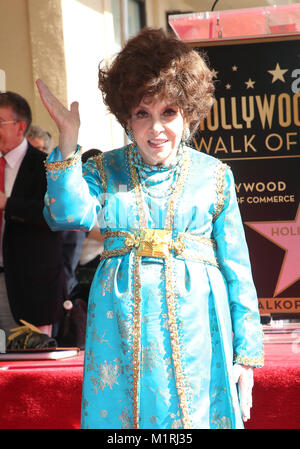 Hollywood, CA. 1er février, 2018. Gina Lollobrigida, à Gina Lollobrigida est honoré avec une étoile sur le Hollywood Walk of Fame en sur le Hollywood Walk of Fame à Hollywood, Californie le 1 février 2018. Credit : Faye Sadou/media/Alamy Punch Live News Banque D'Images