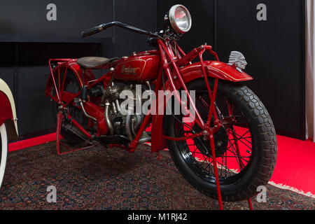 Torino, Italie. 1er février, 2018. Un Scout indien vintage motorcycle Crédit : Marco Destefanis/Alamy Live News Banque D'Images