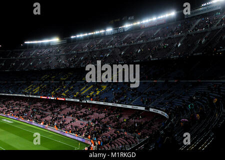 Barcelone, Espagne. 1er février 2018. 1er février 2018, le Camp Nou, Barcelona, Espagne ; la Copa del Rey, demi-finale de football 1ère manche, Barcelone et Valence ; Camp Nou : Crédit UKKO Images/Alamy Live News Banque D'Images