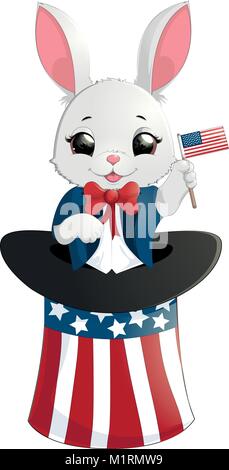 Lapin Gris le jour du président Illustration de Vecteur