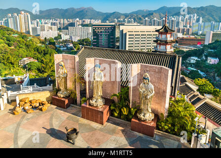 Statues at Po Fook Hill un columbarium à Hong Kong, Chine Banque D'Images