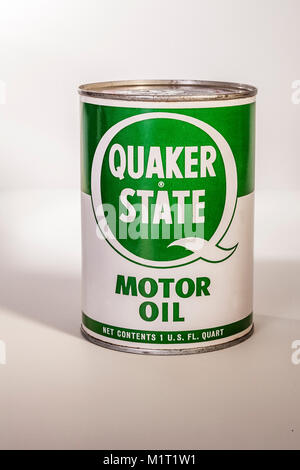 Bidon d'huile du moteur Quaker State Banque D'Images