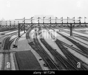 Les Chantiers de l'interrupteur, Union Station, Washington DC, USA, Detroit Publishing Company, 1907 Banque D'Images