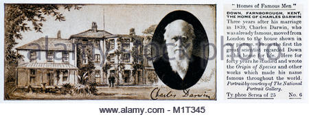 Maisons d'hommes célèbres - Charles Darwin 1809 - 1882 Banque D'Images