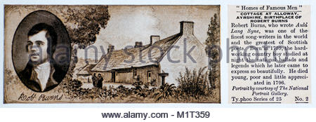 Maisons d'hommes célèbres - Robert Burns 1759 - 1796 Banque D'Images