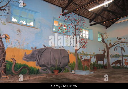 Musée d'histoire naturelle de l'Annapurna à Pokhara au Népal. Banque D'Images