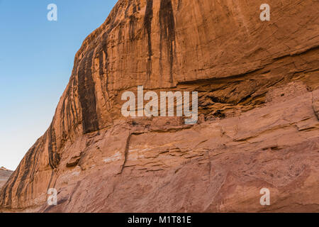 Détail des bâtiments à grande ruine, un village Pueblo ancestrales au sein du site Salt Creek Canyon dans les aiguilles District de Canyonlands National Park, Utah, Banque D'Images