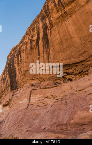 Détail des bâtiments à grande ruine, un village Pueblo ancestrales au sein du site Salt Creek Canyon dans les aiguilles District de Canyonlands National Park, Utah, Banque D'Images