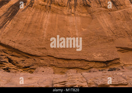 Détail des bâtiments à grande ruine, un village Pueblo ancestrales au sein du site Salt Creek Canyon dans les aiguilles District de Canyonlands National Park, Utah, Banque D'Images