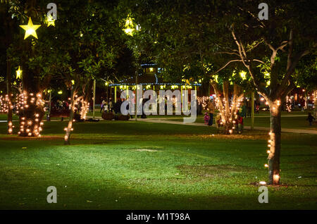 BOGOTA, COLOMBIE - 30 décembre 2014 : Noël Décoration dans 'Paraque de la 93' à Bogota. Banque D'Images