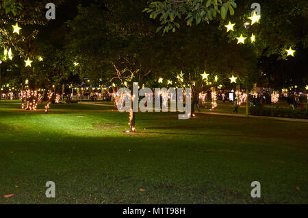 BOGOTA, COLOMBIE - 30 décembre 2014 : Noël Décoration dans 'Paraque de la 93' à Bogota. Banque D'Images