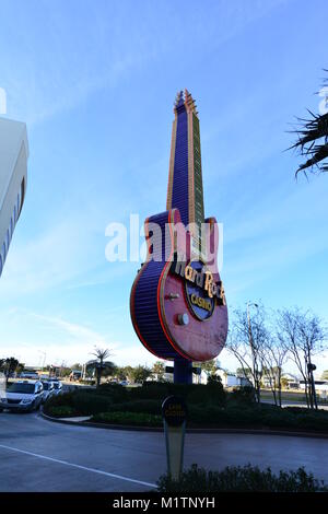 L'extérieur de l'Hard Rock Cafe à Biloxi. Banque D'Images