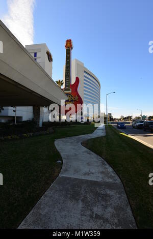 L'extérieur de l'Hard Rock Cafe à Biloxi. Banque D'Images