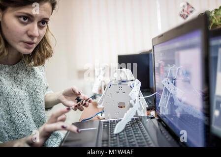 Centre de robotique pour les enfants à Kiev, Ukraine Banque D'Images