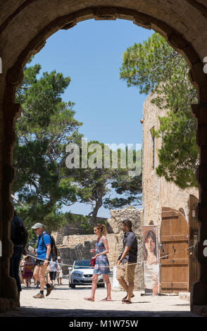 Porte d'entrée du 16ème siècle vénitien Fortezza, Rethymnon (Rethymnon), Rethimno Région, la crète (Kriti), Grèce Banque D'Images