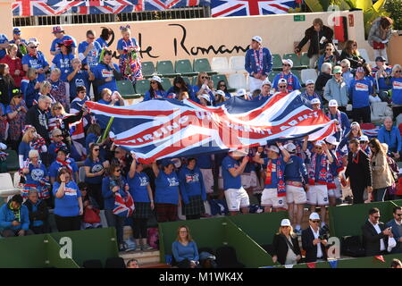 Marbella, Espagne - Février 2, 2018. Premier tour de la Coupe Davis de tennis l'Espagne contre la Grande-Bretagne - Club de Tenis Puente Romano, Marbella, Espagne - Février 2, 2018 Espagne Credit : Gtres información más Comuniación sur ligne, S.L./Alamy Live News Banque D'Images