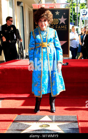 Gina Lollobrigida est honoré avec une étoile sur le Hollywood Walk of Fame Le 01 février 2018 à Los Angeles, Californie. Banque D'Images