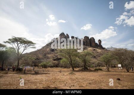 Karamoja, en Ouganda. Jan 31, 2018. Kokwotom mountain à Karamoja, près de l'endroit où les Pokots vivent les gens. Credit : Sally Hayden/SOPA/ZUMA/Alamy Fil Live News Banque D'Images