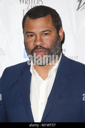 Los Angeles, Californie, USA. 1er février, 2018. 01 février 2018 - Los Angeles, Californie - Jordanie Peele. 2018 Writers Guild ''Au-delà des mots''. Crédit photo : F. Sadou/AdMedia Crédit : F. Sadou/AdMedia/ZUMA/Alamy Fil Live News Banque D'Images