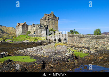 Le Château d'Eilean Donan, Loch Duid, Highlands, Écosse, Royaume-Uni Banque D'Images