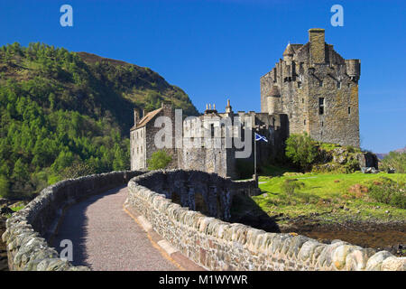 Le Château d'Eilean Donan, Loch Duid, Highlands, Écosse, Royaume-Uni Banque D'Images