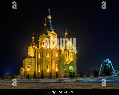 La cathédrale Alexandre Nevsky à Nijni Novgorod Banque D'Images