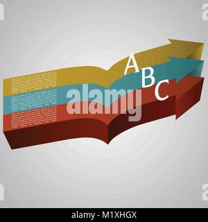Vector illustration de flèches en 3d Illustration de Vecteur