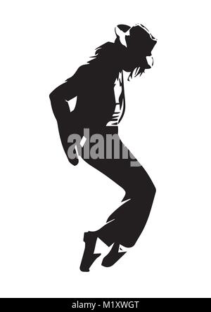 Michael Jackson silhouette Illustration de Vecteur