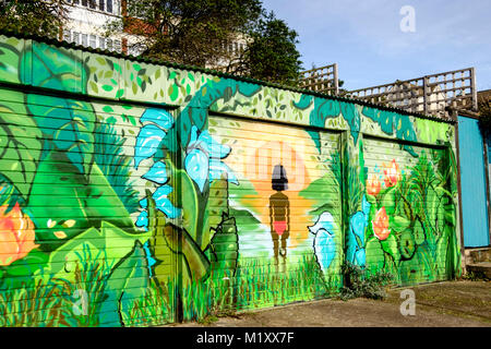 La zone colorée Montpelier de Bristol, Angleterre, Royaume-Uni Banque D'Images