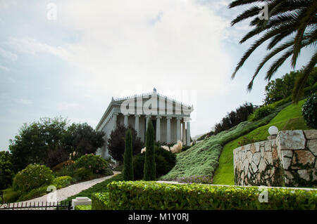 Jardins publics de Bahai temple et sur les pentes de la Montagne de Carmel à Haïfa, Israël Banque D'Images