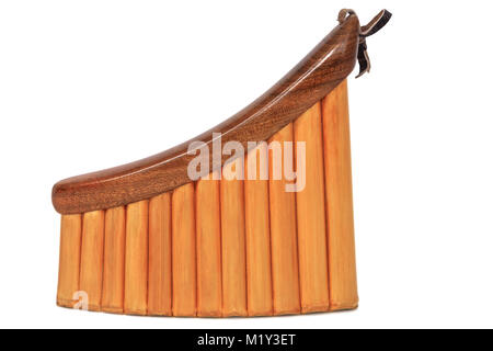 Flûte de Pan, isolé sur blanc. Flûte de Pan, isolé sur blanc. Banque D'Images