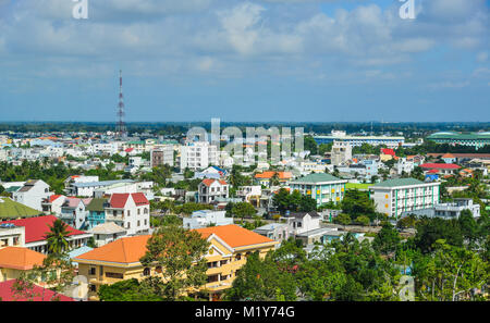 Long Xuyen, Vietnam - Sep 1, 2017. Quartier des affaires de Long Xuyen, Vietnam. Long Xuyen est capitale de la province de An Giang, dans le Delta du Mekong regi Banque D'Images