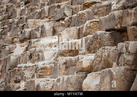 Immenses blocs des pyramides d'Egypte Le Caire Banque D'Images