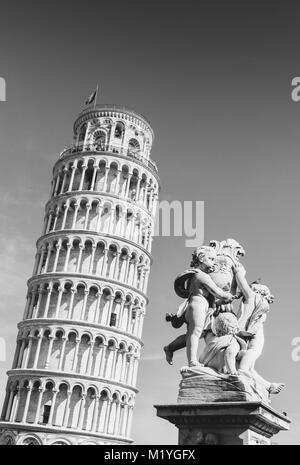 La tour penchée de Pise, Toscane, Italie Banque D'Images