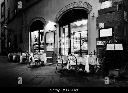 Restaurant italien à Lucca, Italie Banque D'Images