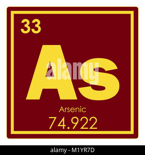 Tableau périodique des éléments chimiques Arsenic symbole de la science Banque D'Images