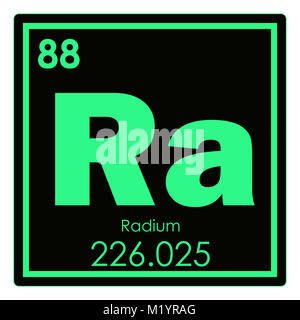 Tableau périodique des éléments chimiques Radium symbole de la science Banque D'Images